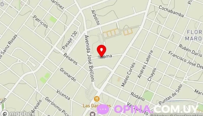 mapa de Genesis academia de música Conservatorio de música en Montevideo