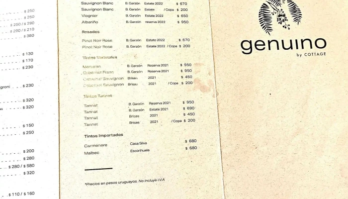 Genuino Restaurant -  Comentario 9 - Montevideo