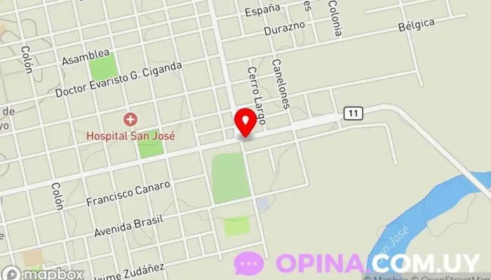 mapa de Gimnasio Alpha Gimnasio en San José de Mayo