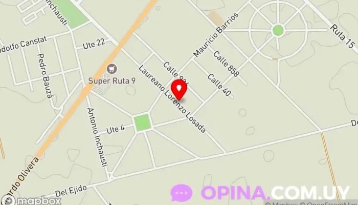 mapa de Gimnasio La Roca Gimnasio en Rocha