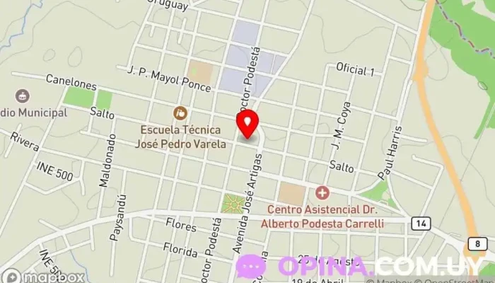 mapa de Gimnasio LEXI 🏋TRAINER Gimnasio en José Pedro Varela