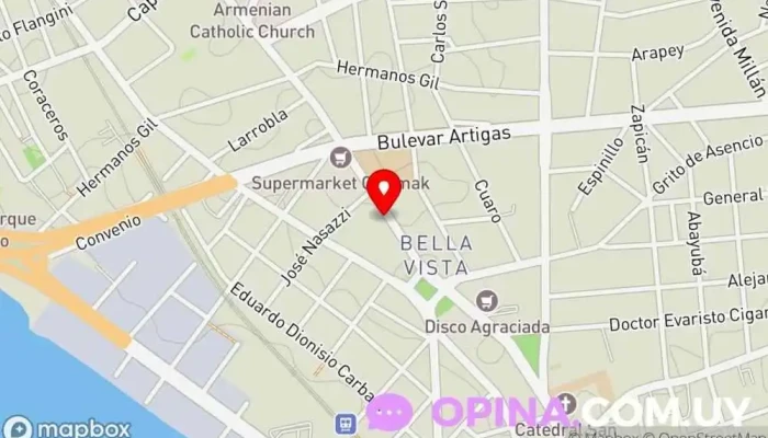 mapa de Gimnasio Gimnasio, Deportes en Montevideo