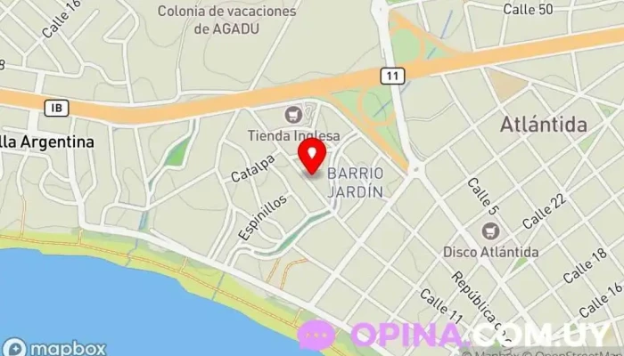 mapa de Gimnasio Mega Gimnasio, Deportes en Atlántida