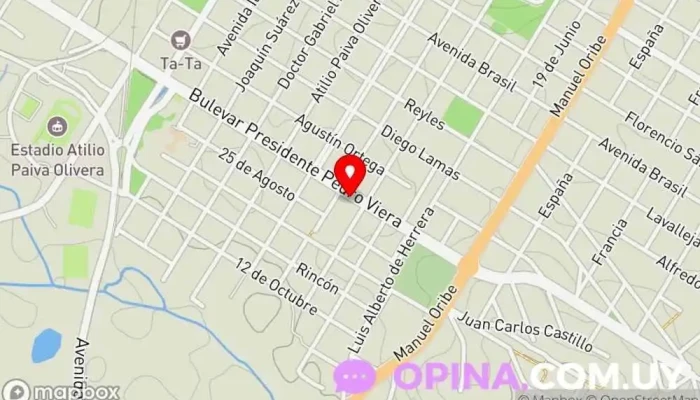 mapa de Gimnasio Titans Gimnasio en Rivera