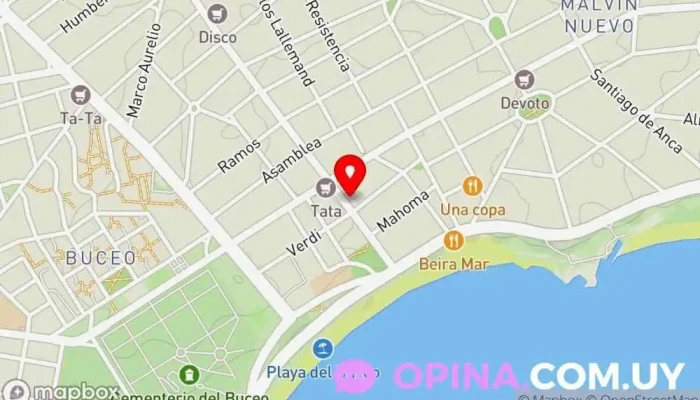 mapa de Glam Clinica Dental Clínica dental en Montevideo