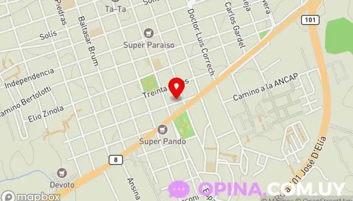 mapa de Gnosis Pando Escuela en Pando