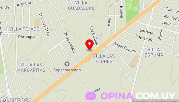 mapa de Gomería Joanicó Barros Blancos Tienda de neumáticos en Barros Blancos