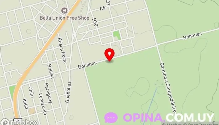 mapa de Granja el mirador Granja en Bella Unión