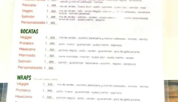 Green To Go -  Menu - Montevideo