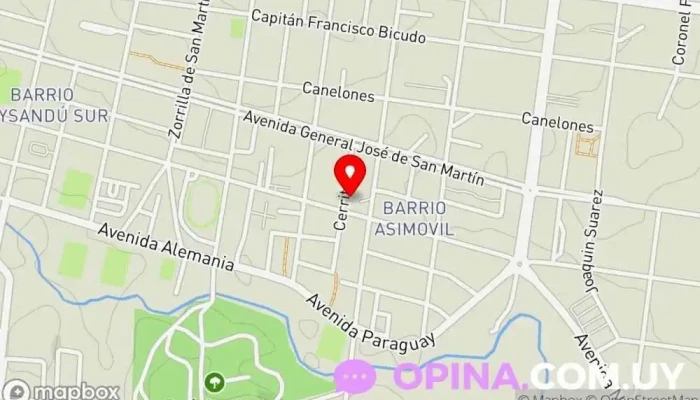 mapa de Greys Cousen Librería en Paysandú