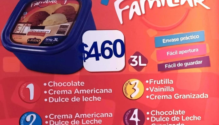 Grido Barra -  Heladeria Menu - Barra del Chuy