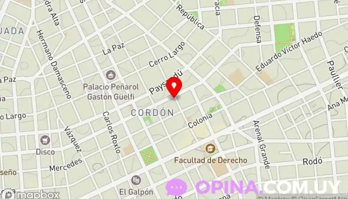 mapa de Grinderman Libros Librería en Montevideo