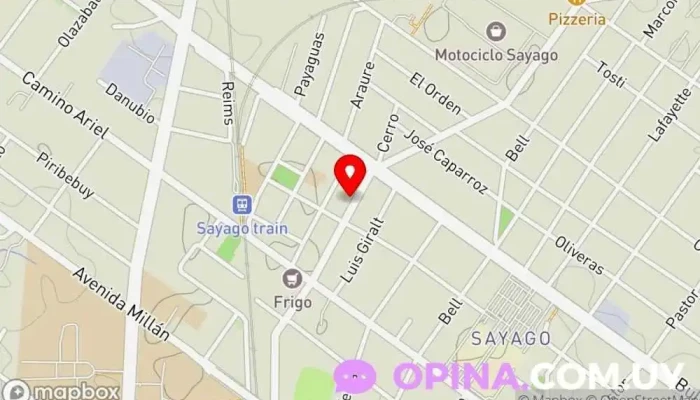 mapa de GSO Odontologuico Centro de salud en Montevideo