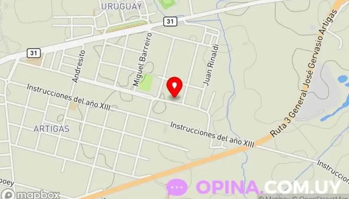 mapa de Gus papelería y tarjetas Papelería en Salto