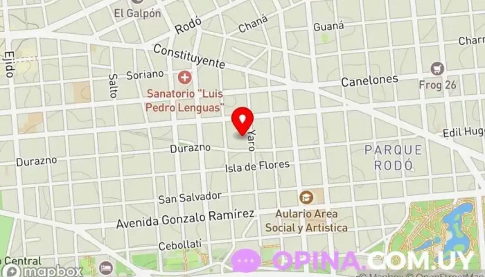 mapa de Gussi Libros Editorial en Montevideo