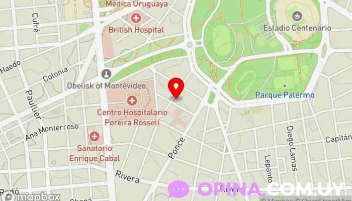 mapa de HAAR Clínica Capilar Centro de salud en Montevideo