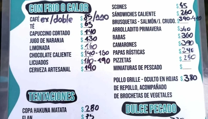 Hakuna Matata -  Menu - Maldonado