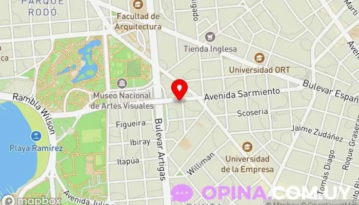 mapa de Harispe Clínica Oftalmológica Oftalmólogo en Montevideo