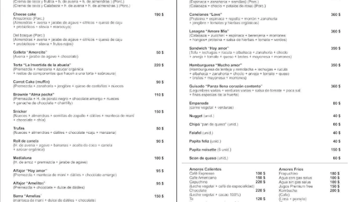 Hay Amor -  Menu - Maldonado