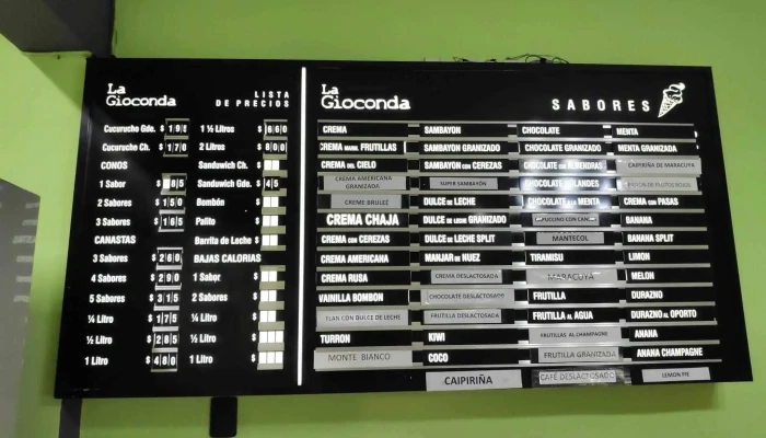 Heladeria La Gioconda Menu - Montevideo