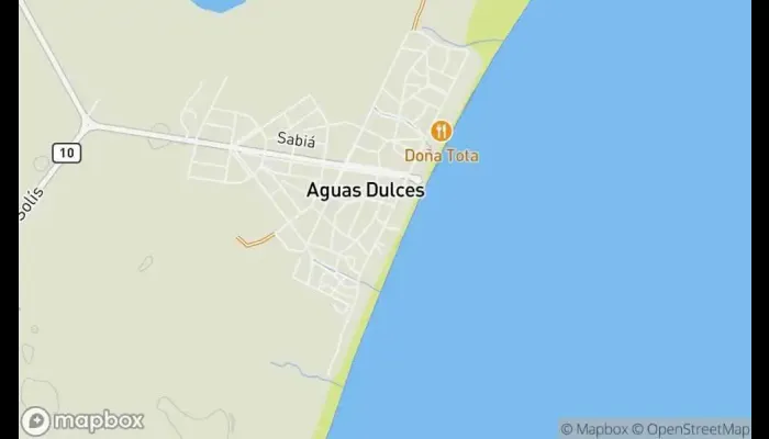 mapa de Restaurante en Aguas Dulces