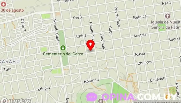 mapa de Hogar de la inmundicia del cerro Escuela en Montevideo