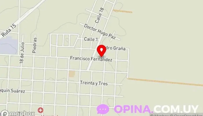 mapa de Hogar María Auxiliadora Escuela en Lascano