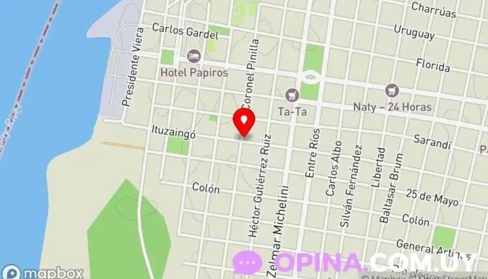 mapa de Hope papelería Papelería en Paysandú