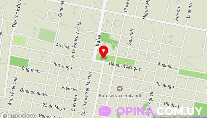 mapa de Hospital de Carmelo Hospital en Carmelo