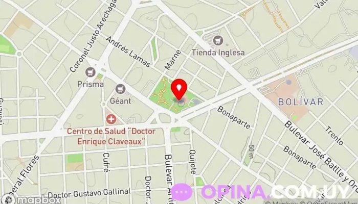 mapa de Hospital De Traumatologia Hospital en Montevideo