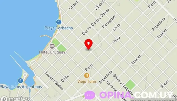 mapa de Hospital Evangélico Hospital en Nueva Palmira