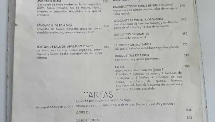 Hoy Te Quiero -  Menu - Montevideo