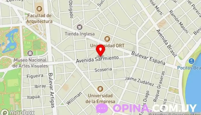 mapa de HS Dental - Haskel Socolovsky Odontología Clínica dental en Montevideo
