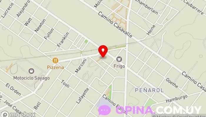 mapa de HUCEBA (huerta comunitaria) Huerto en Montevideo