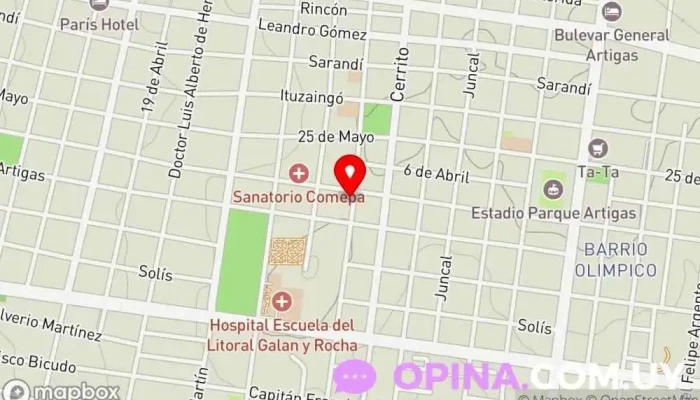 mapa de Huellitas Veterinaria Veterinario en Paysandú