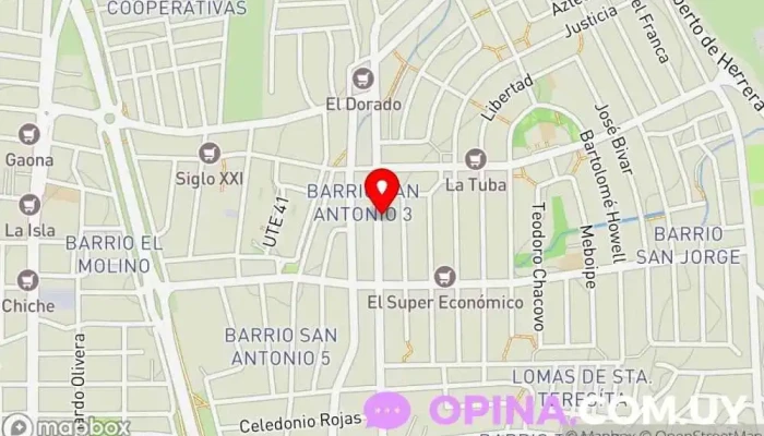 mapa de Huelmo Maldonado Todo Empaque Comercio en Maldonado