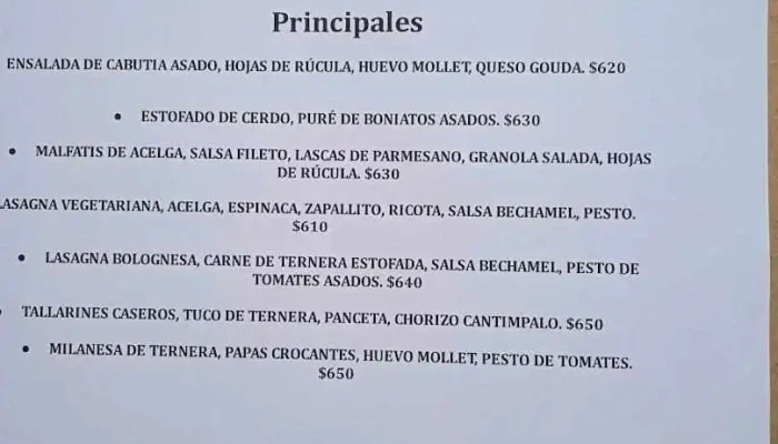 Hugo Soca -  Cocina Casera Menu - Montevideo