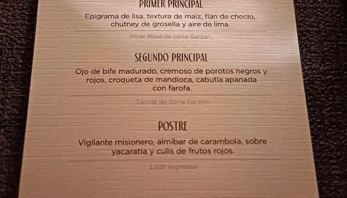 Huma Rooftop Bar Lounge Menu - Punta del Este