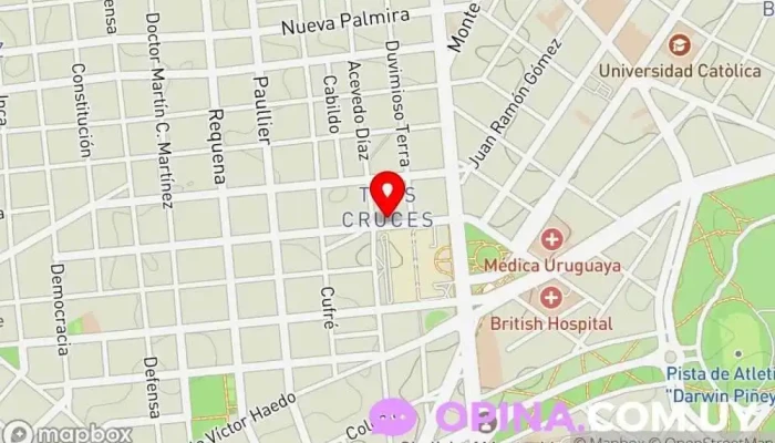 mapa de Humanizar Escuela de enfermería, Escuela en Montevideo