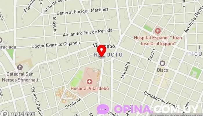 mapa de Hument Escuela de Movimiento Centro de salud y bienestar en Montevideo