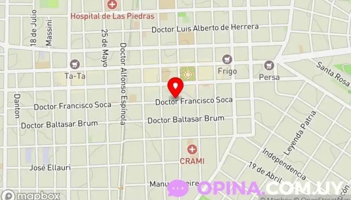 mapa de IAC Capacitación Institución educativa en Las Piedras