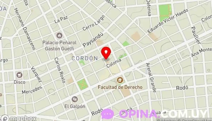 mapa de Idea Librería Librería en Montevideo