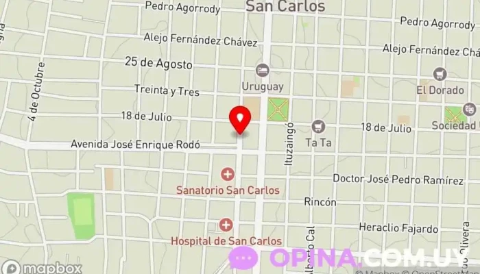 mapa de IEP Escuela, Academia de idiomas en San Carlos