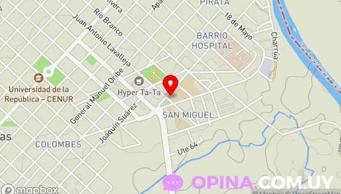 mapa de IFD Artigas Escuela en Artigas