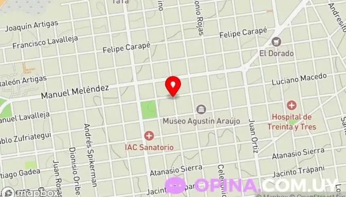 mapa de Ifd Treinta Y Tres Escuela en Treinta y Tres