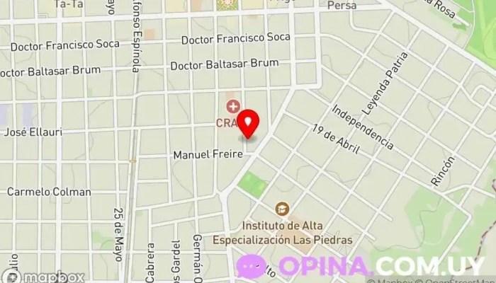 mapa de iglesia jesus es el camino Escuela en Las Piedras