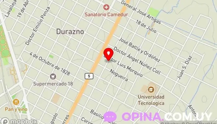 mapa de Imprenta Quiroga Imprenta en Durazno