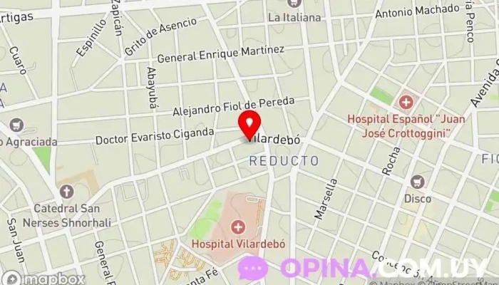 mapa de Imprenta Sudeste Imprenta en Montevideo