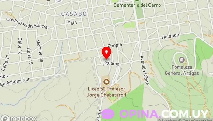 mapa de Impresiones NTM Papelería en Montevideo