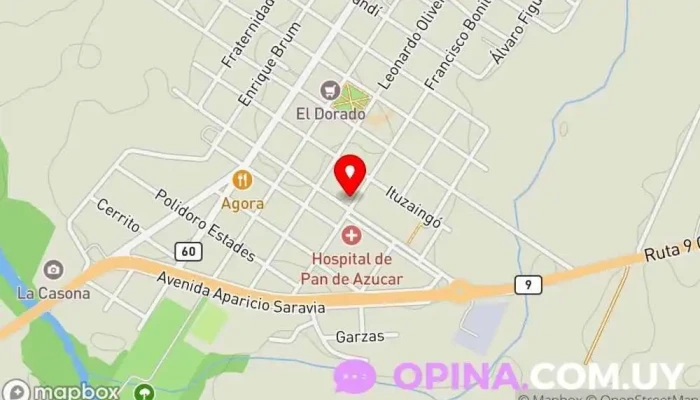 mapa de INAU Capi Pan De Azúcar Escuela en Pan de Azúcar